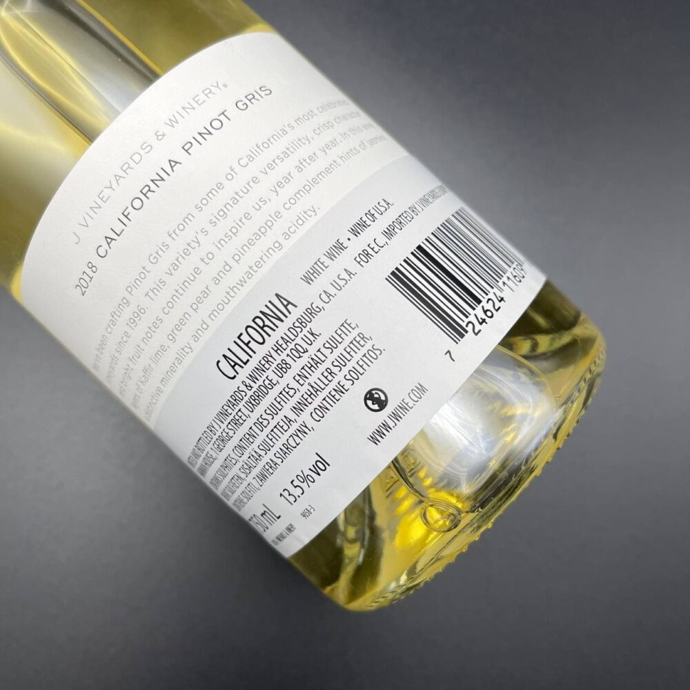 J Vineyards California Pinot Gris 2018 - Image 5