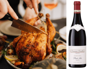 A roasted stuffed turkey pairs very well with this Pinot Noir from Oregon