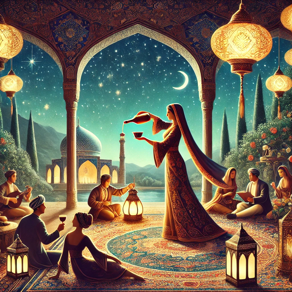 Explore the timeless legacy of the Saghi in Persian culture. Discover its role in ancient gatherings, Persian poetry by Hafez, Rumi, and Khayyam, and its enduring symbol of joy, love, and connection